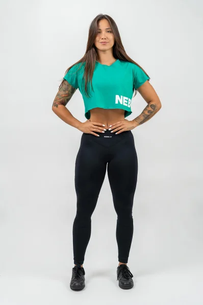 NEBBIA • Crop top tričko POWERHOUSE zelená • Nebshop.sk 2