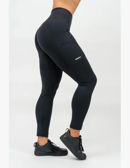 NEBBIA Legíny s vysokým pásom LEG DAY GOALS čierna
