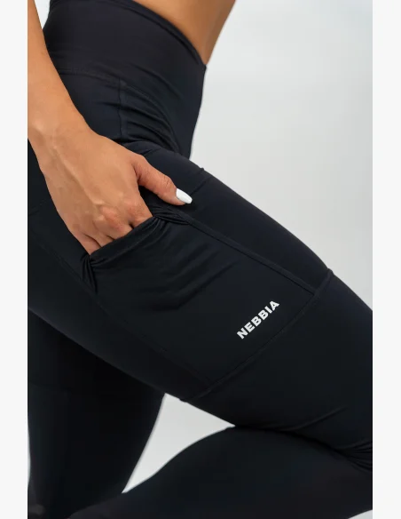 NEBBIA Legíny s vysokým pásom LEG DAY GOALS čierna