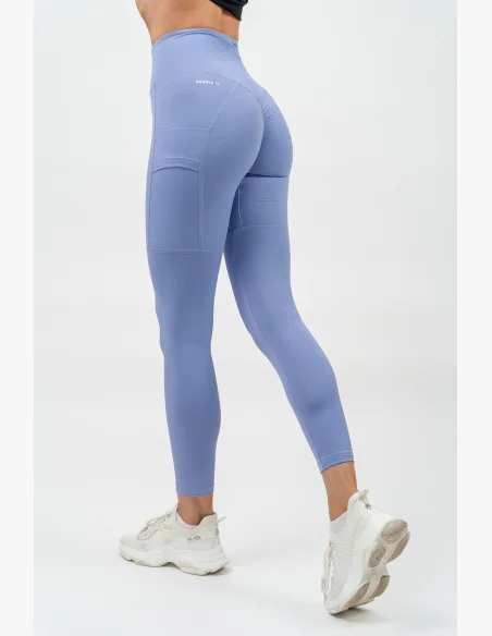 NEBBIA Legíny s vysokým pásom LEG DAY GOALS fialová