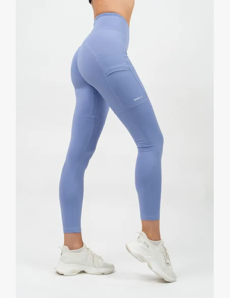 NEBBIA Legíny s vysokým pásom LEG DAY GOALS fialová