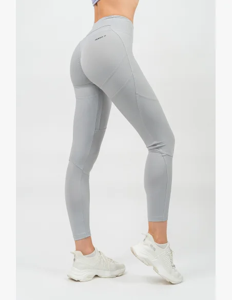 NEBBIA Tvarujúce legíny s vysokým pásom GLUTE PUMP šedá
