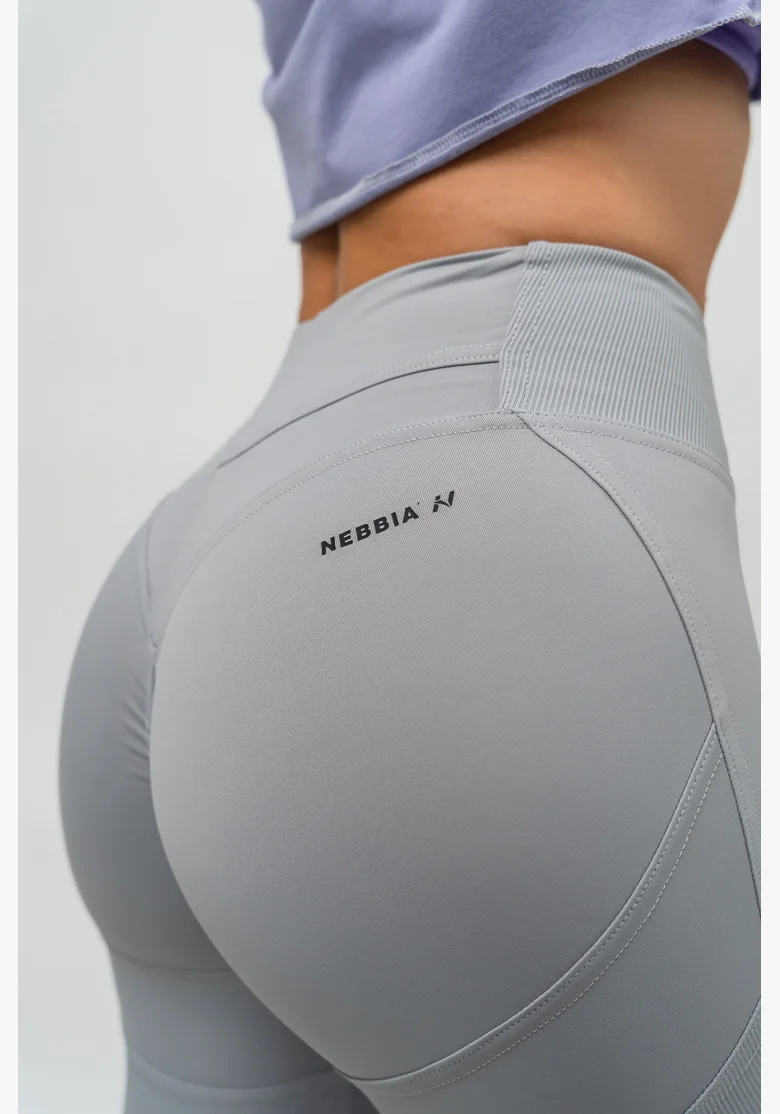NEBBIA Tvarujúce legíny s vysokým pásom GLUTE PUMP šedá