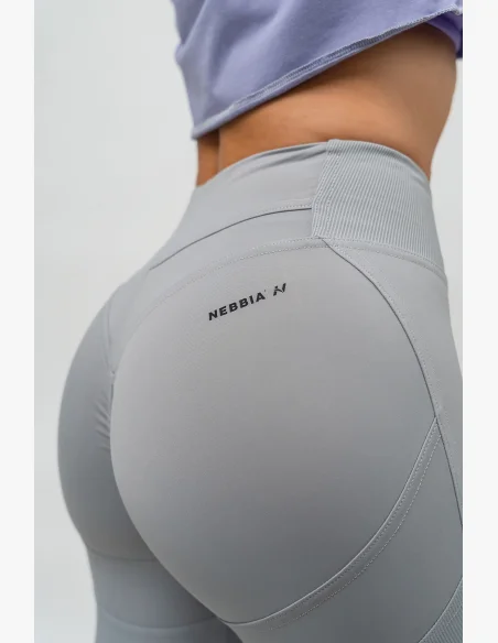 NEBBIA Tvarujúce legíny s vysokým pásom GLUTE PUMP šedá