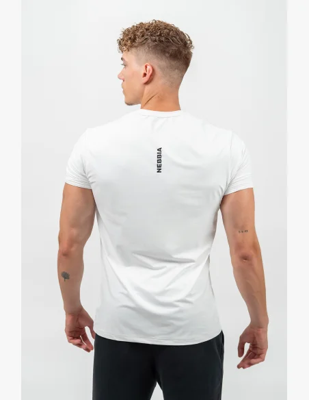 NEBBIA Funkčné Športové Tričko RESISTANCE biele