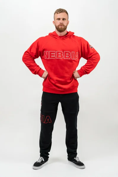 NEBBIA Washed voľné cargo šortky LEGACY červené 2