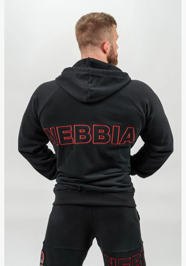 NEBBIA Mikina na zips BEYOND ORDINARY čierna