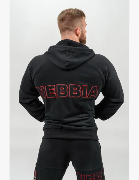 NEBBIA Mikina na zips BEYOND ORDINARY čierna