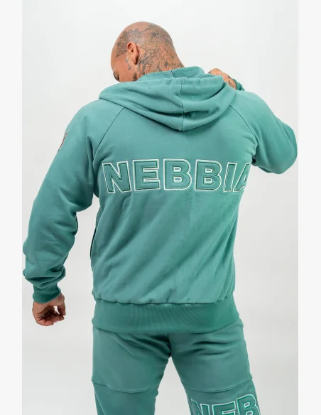 NEBBIA Mikina na zips BEYOND ORDINARY zelená