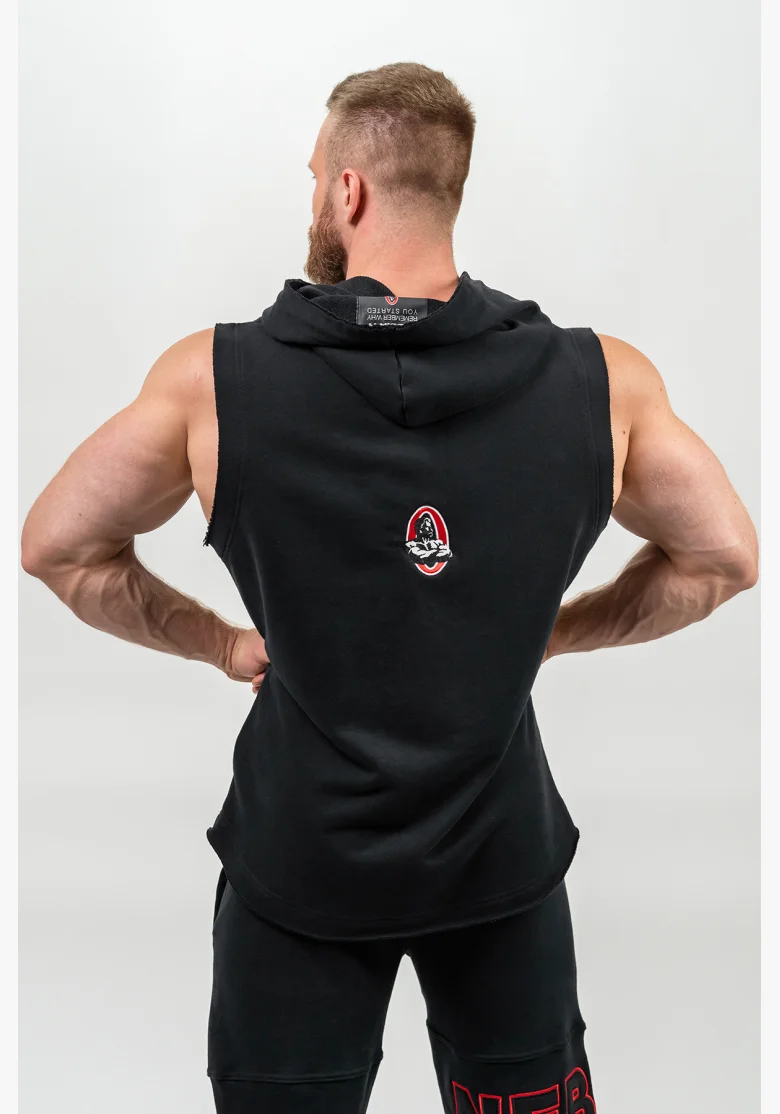 NEBBIA Mikina bez rukávov IRON BEAST čierna