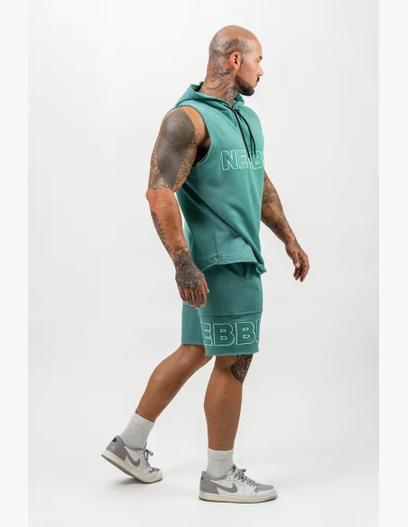 NEBBIA Mikina bez rukávov IRON BEAST zelená