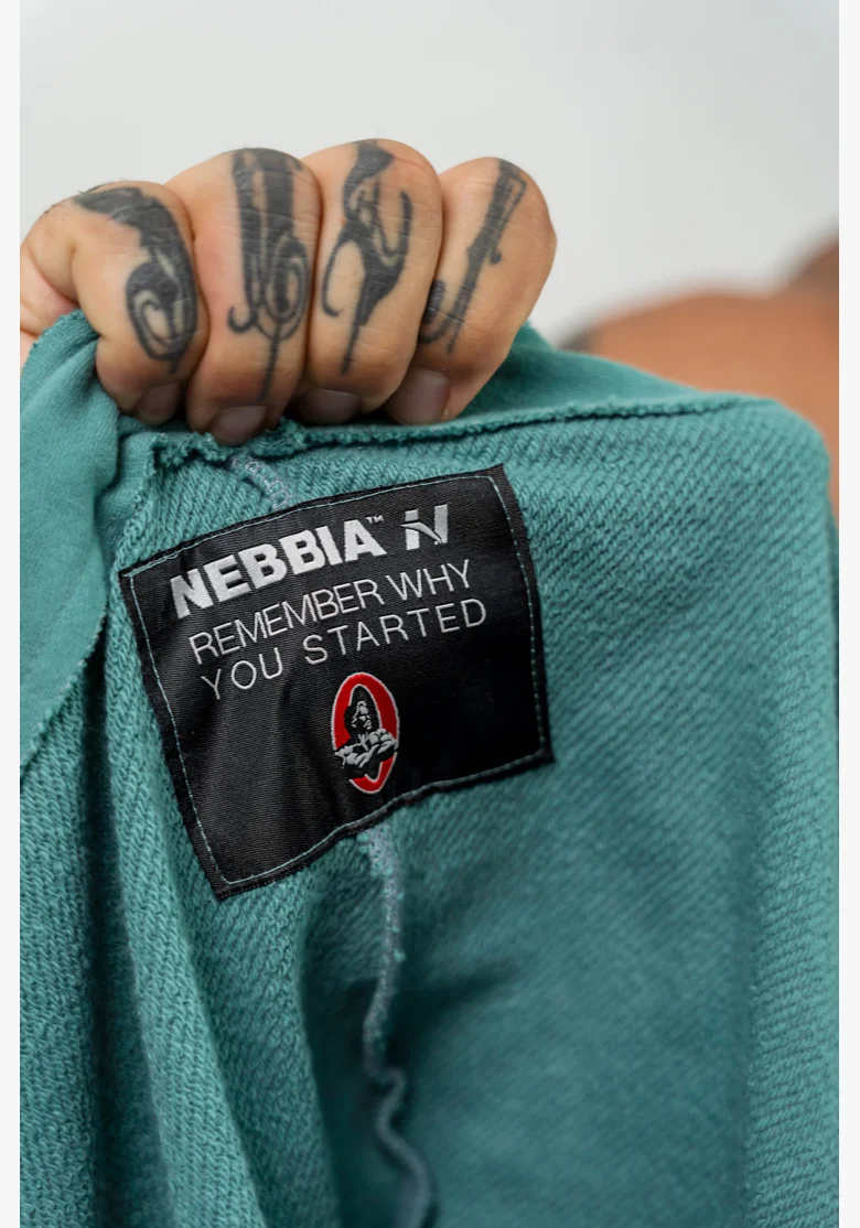 NEBBIA Mikina bez rukávov IRON BEAST zelená
