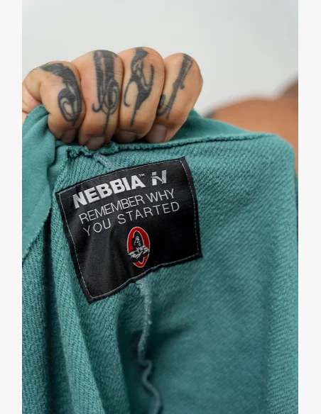 NEBBIA Mikina bez rukávov IRON BEAST zelená