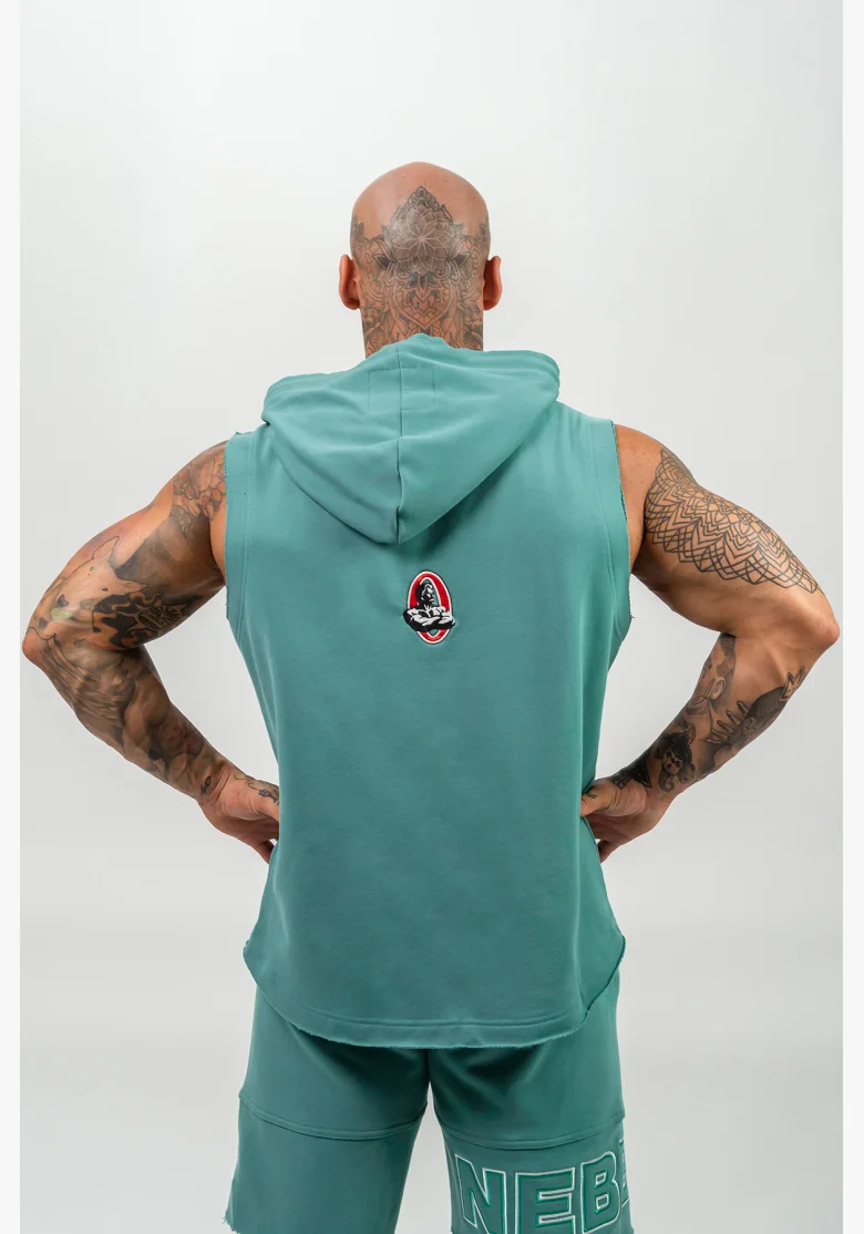 NEBBIA Mikina bez rukávov IRON BEAST zelená