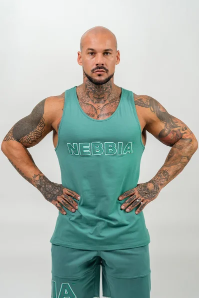 NEBBIA • Fitness tielko STRENGTH zelená • Nebshop.sk