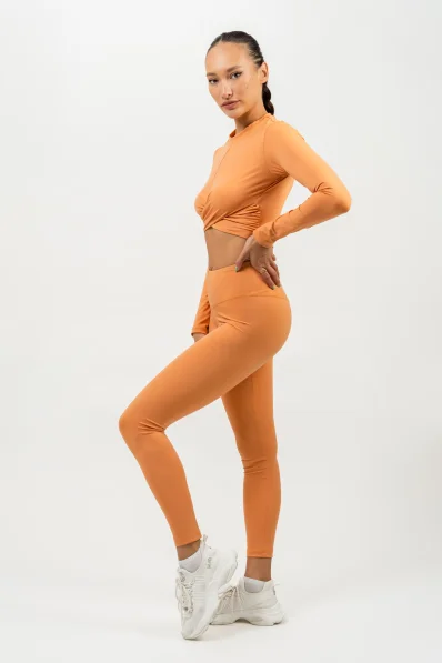 NEBBIA • Legíny s vysokým pásom ELEVATED oranžová • NebShop.sk