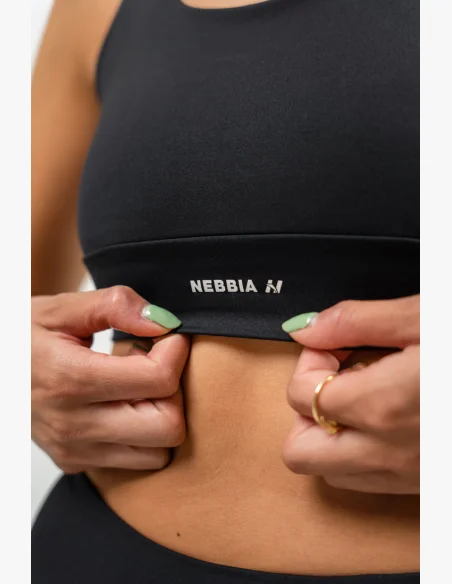 NEBBIA Športová racer back podprsenka AGILE čierna