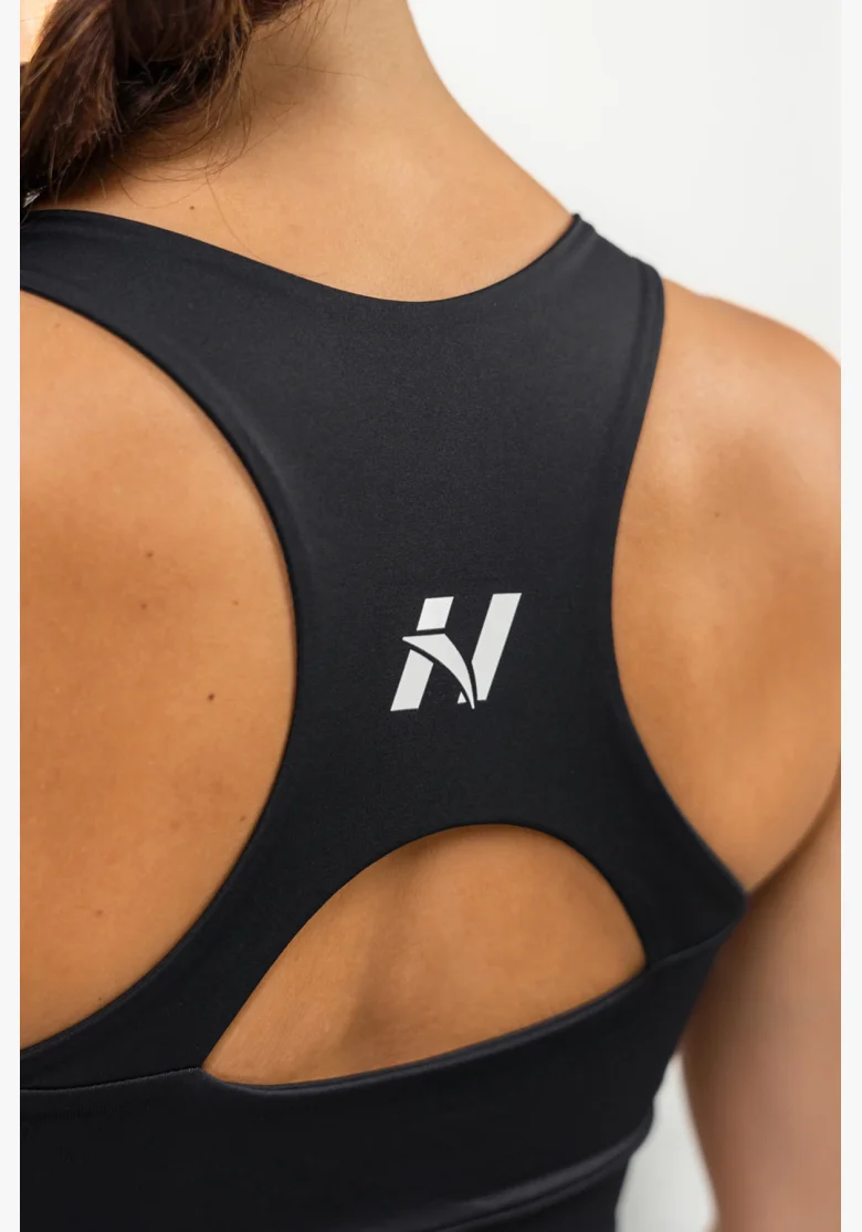 NEBBIA Športová racer back podprsenka AGILE čierna