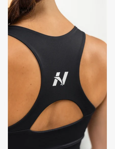 NEBBIA Športová racer back podprsenka AGILE čierna