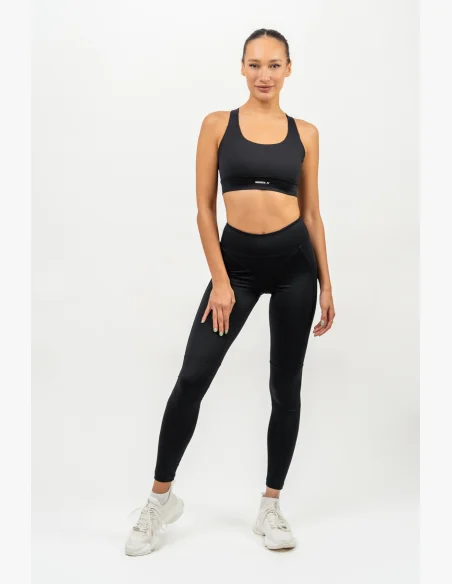 NEBBIA Športová racer back podprsenka AGILE čierna