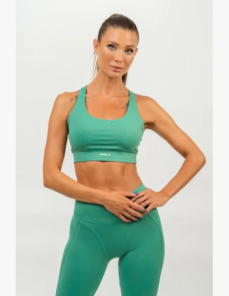 NEBBIA Športová podprsenka racer back AGILE zelená