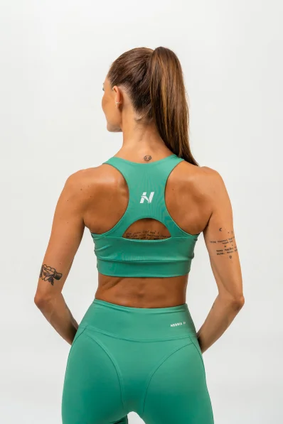 NEBBIA Fitness legíny s vysokým pásom GLUTE CHECK modré 2