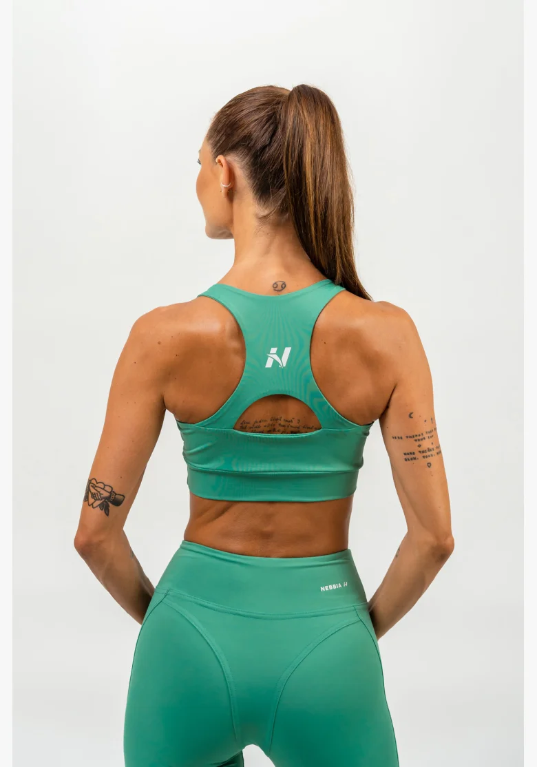 NEBBIA Športová podprsenka racer back AGILE zelená