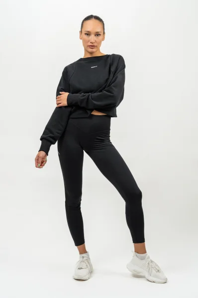 NEBBIA • Crop mikina GYM SPIRIT čierna • NebShop.sk