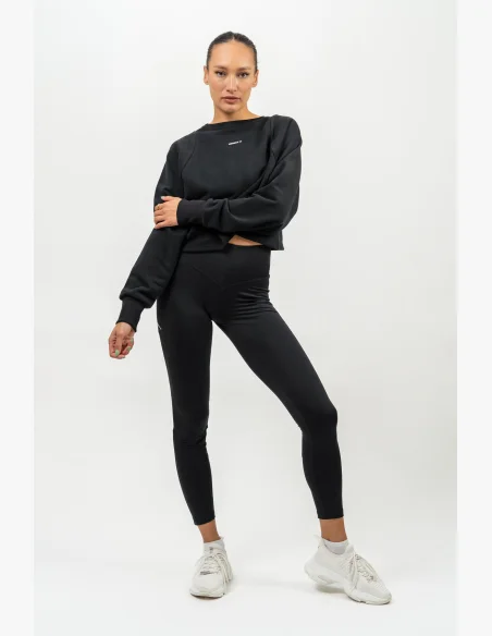 NEBBIA Crop mikina GYM SPIRIT čierna