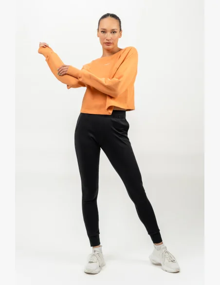 NEBBIA Crop mikina GYM SPIRIT oranžová