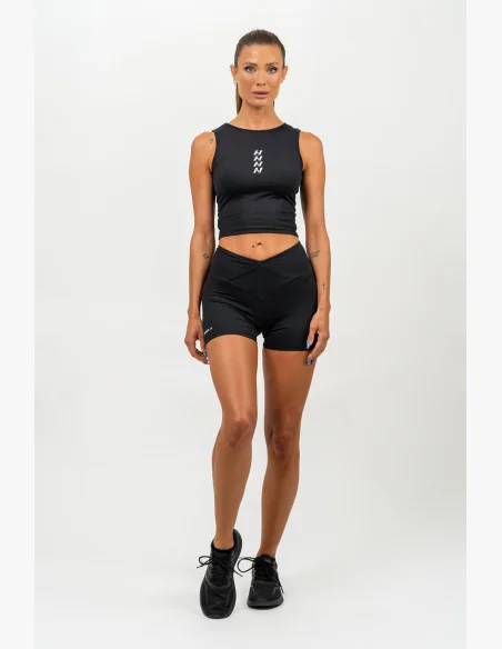 NEBBIA Crop top tričko CONFIDENCE čierna