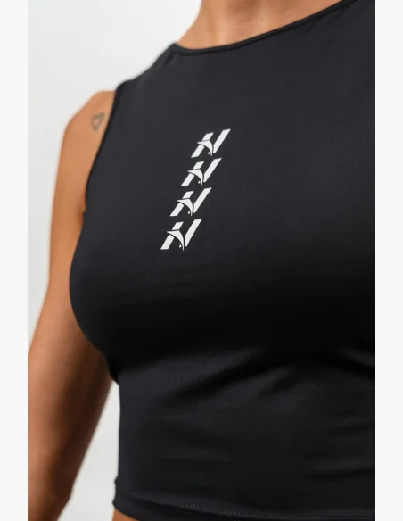 NEBBIA Crop top tričko CONFIDENCE čierna