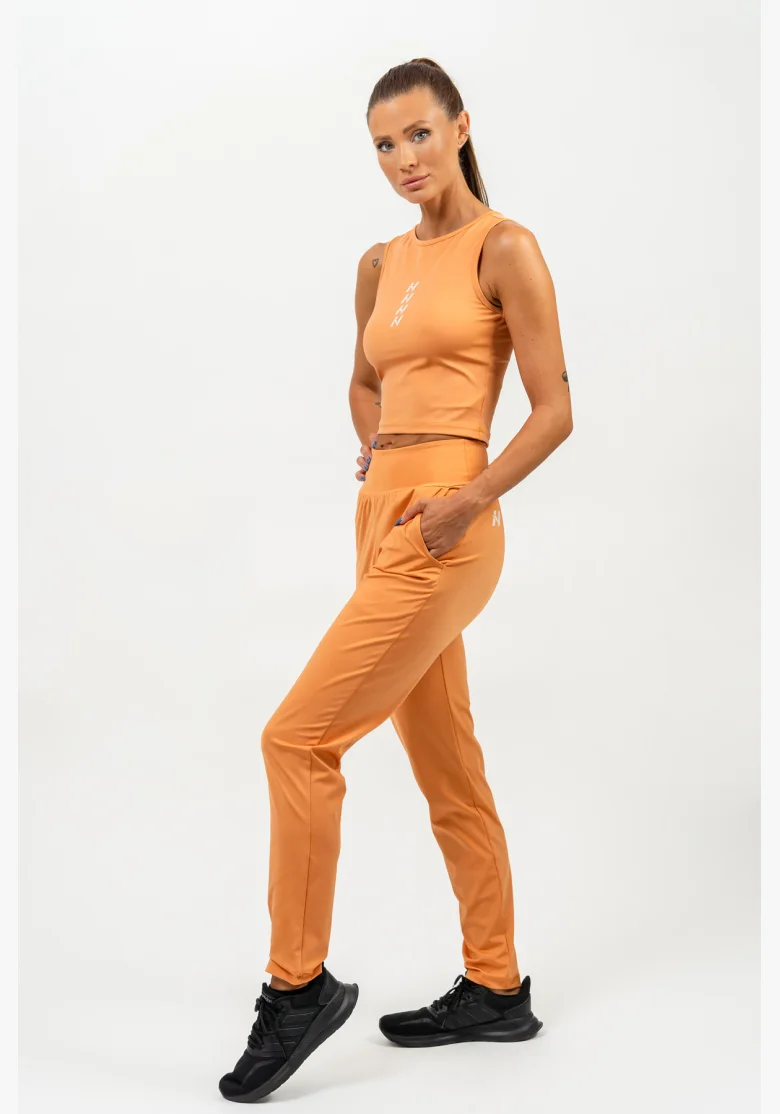 NEBBIA Crop top tielko CONFIDENCE oranžová