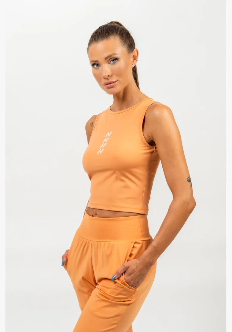 NEBBIA Crop top tielko CONFIDENCE oranžová