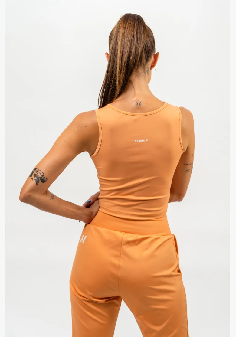 NEBBIA Crop top tielko CONFIDENCE oranžová