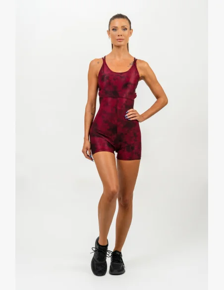 NEBBIA Športový overal krátky TREND-SETTER červená