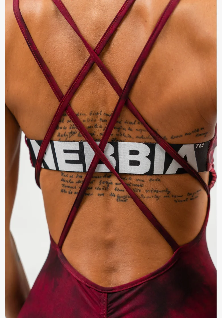 NEBBIA Športový overal krátky TREND-SETTER červená
