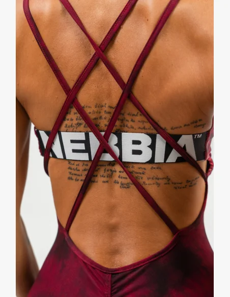 NEBBIA Športový overal krátky TREND-SETTER červená