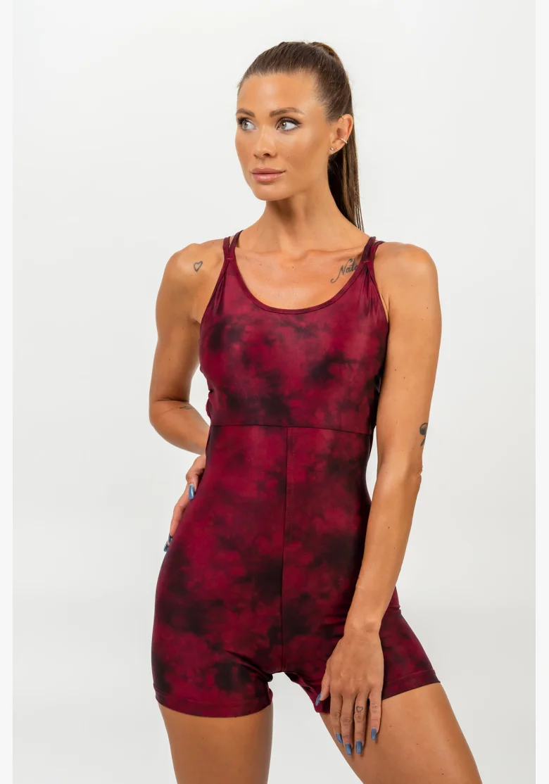 NEBBIA Športový overal krátky TREND-SETTER červená