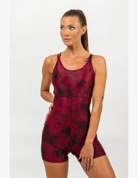 NEBBIA Športový overal krátky TREND-SETTER červená