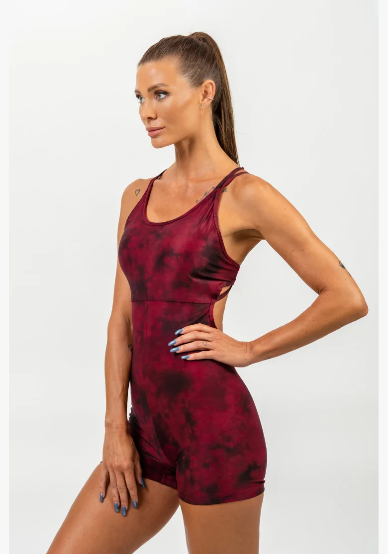 NEBBIA Športový overal krátky TREND-SETTER červená