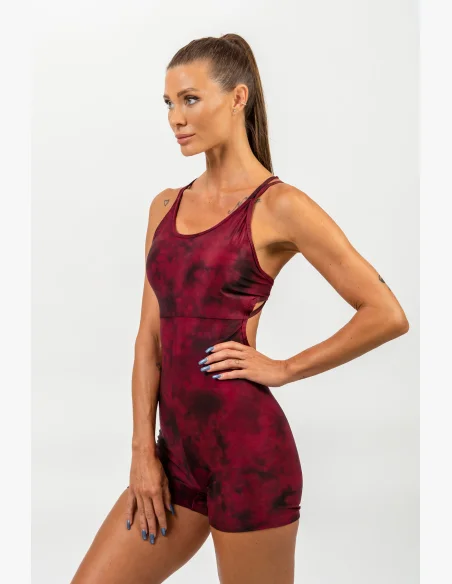 NEBBIA Športový overal krátky TREND-SETTER červená