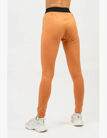 NEBBIA Slim fit legíny s vreckami GYM SPIRIT oranžová