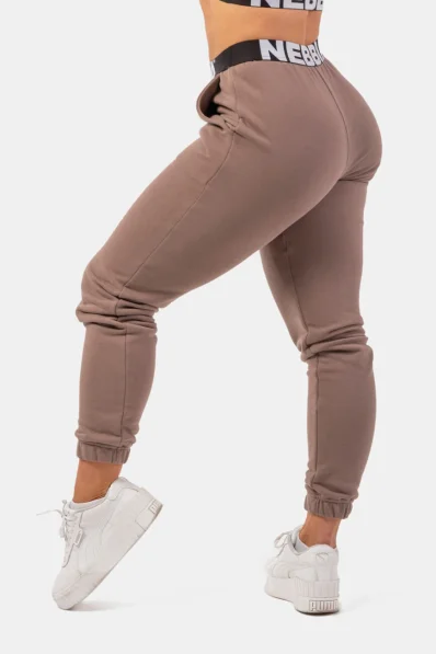 NEBBIA Sporty HERO crop top s dlhým rukávom mocha 2