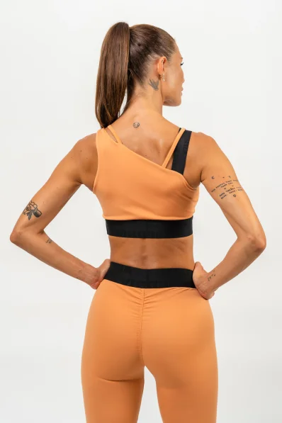 NEBBIA • Asymetrická športová podprsenka ELITE oranžová • Nebshop.sk 2