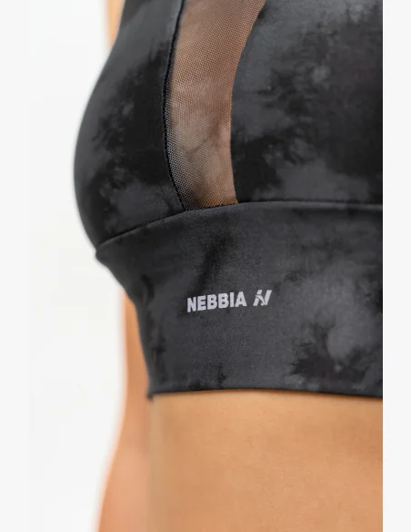 NEBBIA Športová podprsenka so sieťkou IMPACT čierna
