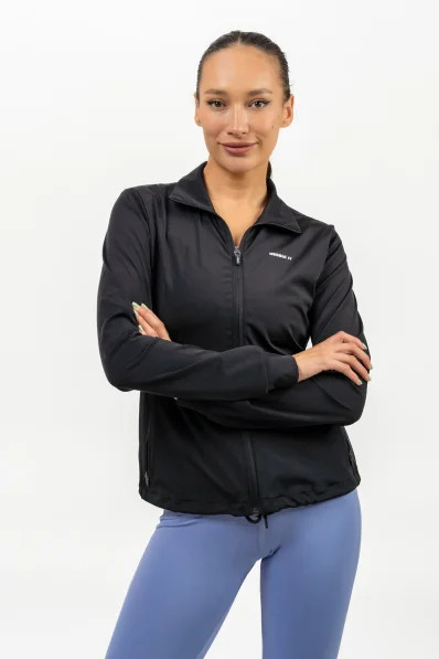 NEBBIA • Mikina na zips s odleskom SLEEK čierna • Nebshop.sk