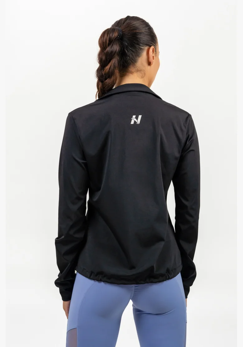 NEBBIA Mikina na zips s odleskom SLEEK čierna