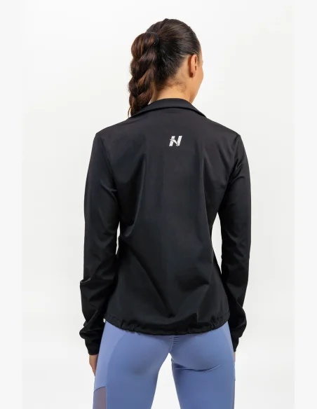 NEBBIA Mikina na zips s odleskom SLEEK čierna