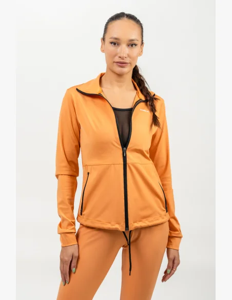 NEBBIA Mikina na zips s odleskom SLEEK oranžová